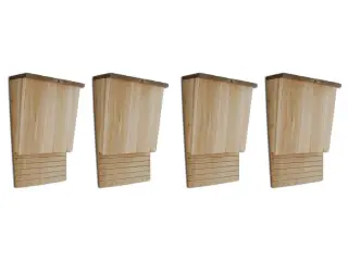 Flagermuskasse 4 stk. træ 22 x 12 x 34 cm