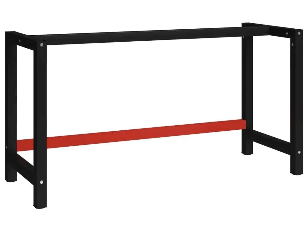 Billede 1 - Stel til arbejdsbænk 150 × 57 × 79 cm - metal, sort/rød