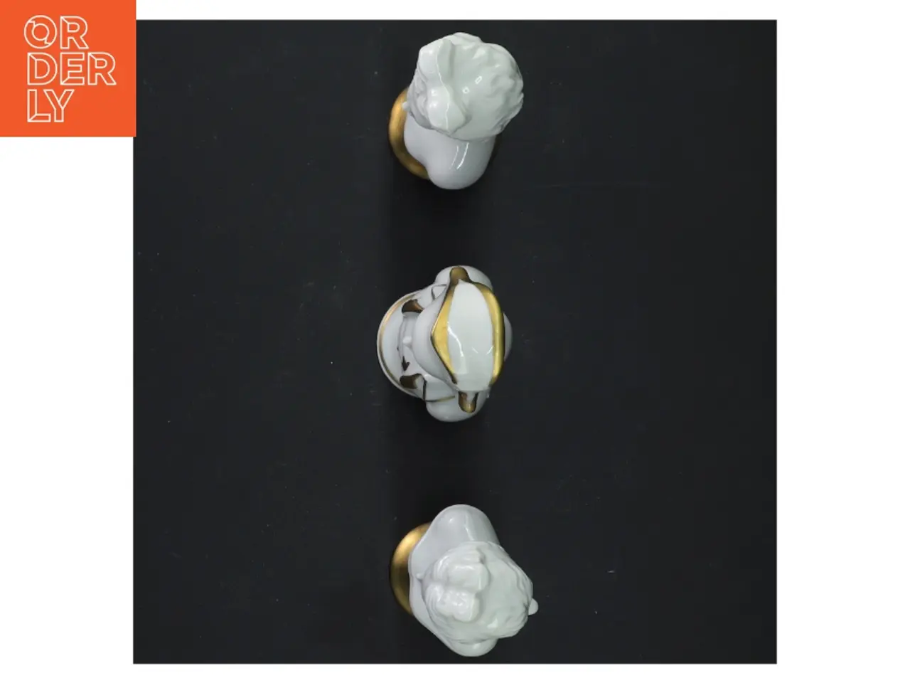 Billede 3 - Buste porcelænsfigurer med guldbasis (str. 9,5 cm)