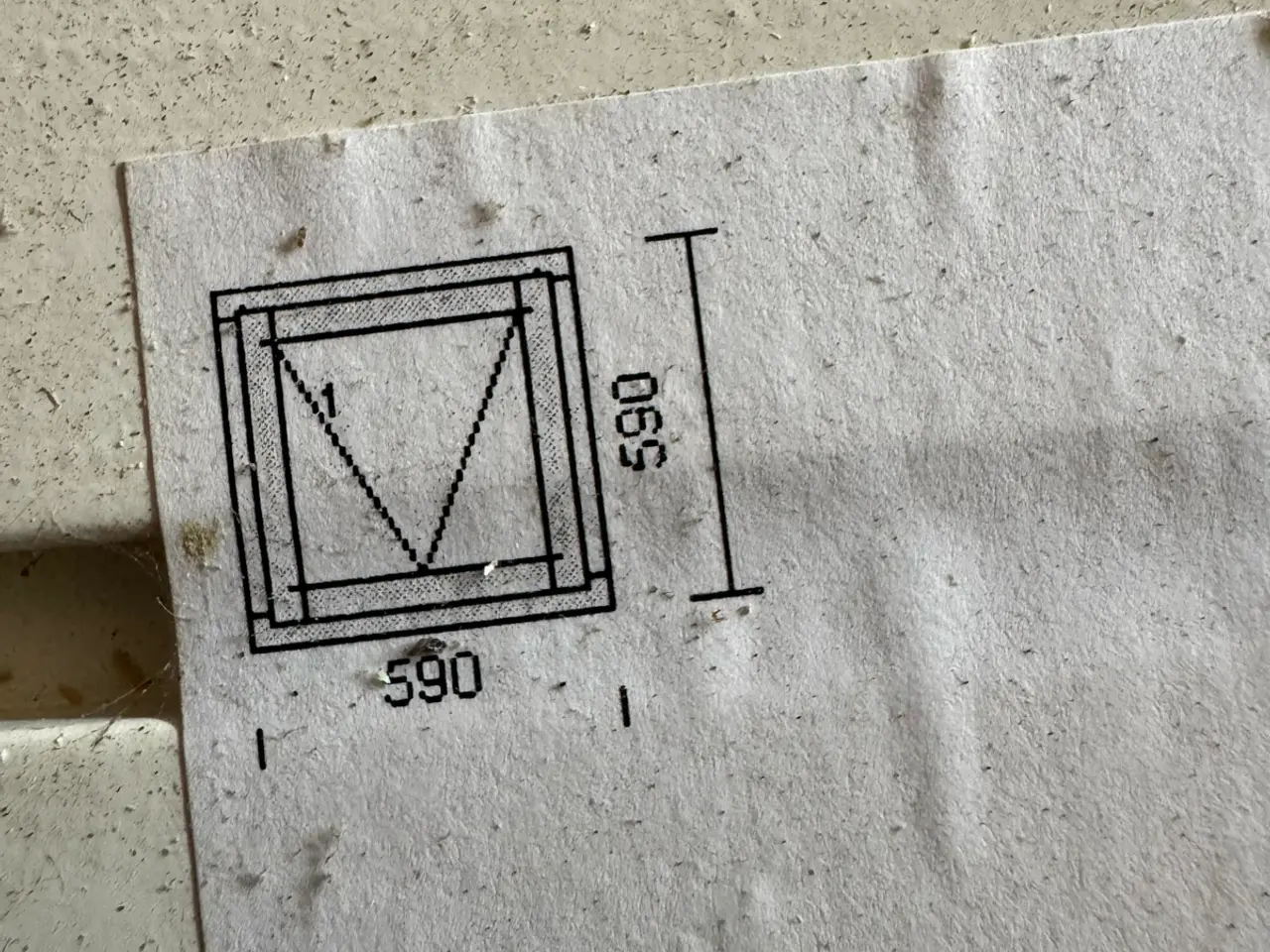 Billede 2 - Nyt træ vindue med satin glas 59 x 59 cm