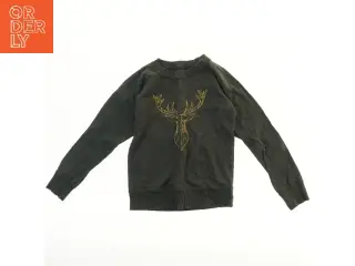 Sweatshirt med hjorte og krone motiv fra Krymmel (str. 122)