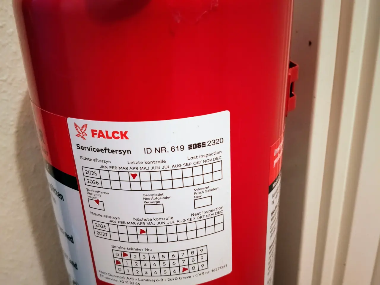 Billede 3 - 6 kg. Falck pulverslukker-fra april '25