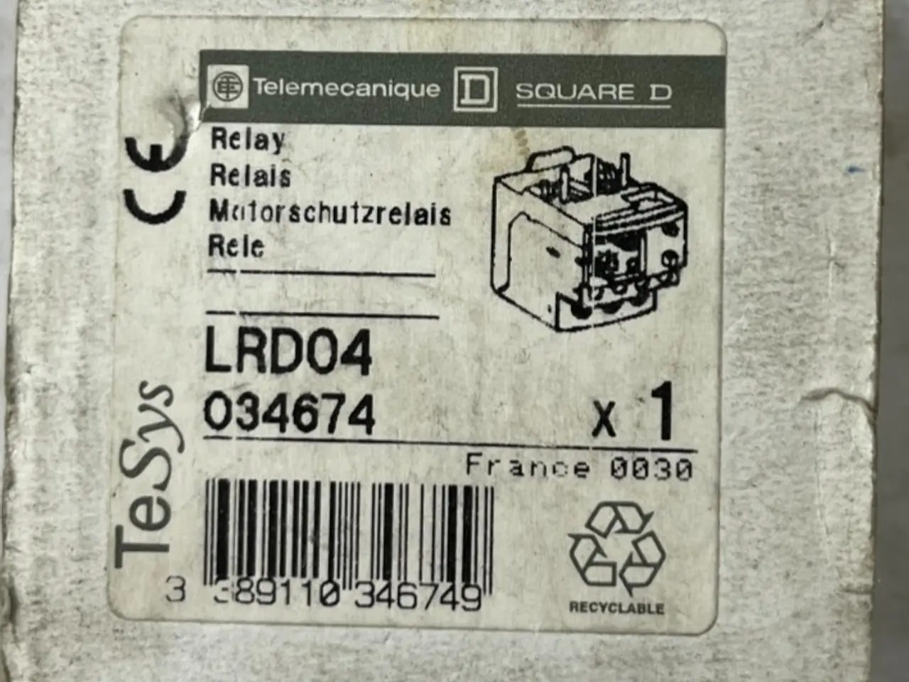 Billede 1 - Schneider Electric TeSys LRD04 0.4–0.63A Thermal
