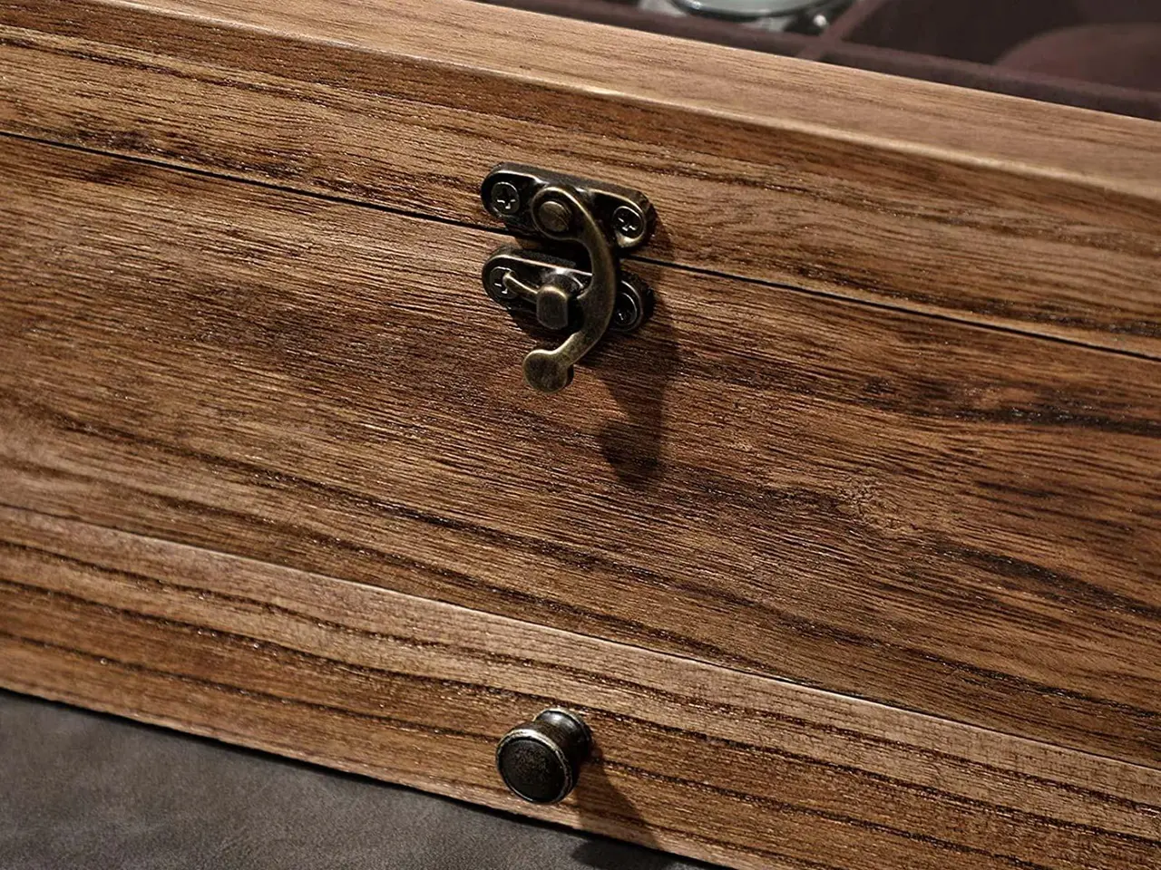 Billede 5 - Uræske med 8 rum og skuffe - Rustic Walnut