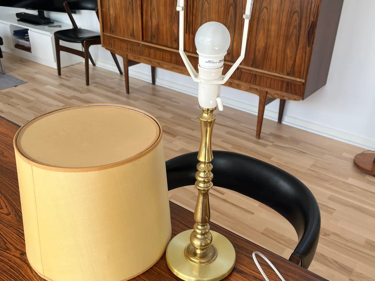 Billede 1 - Messing bordlampe