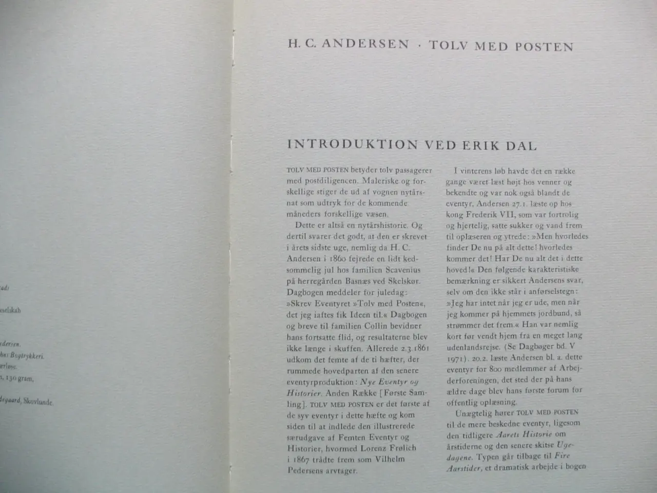 Billede 3 - H.C. Andersen (1805-1875). Tolv med Posten