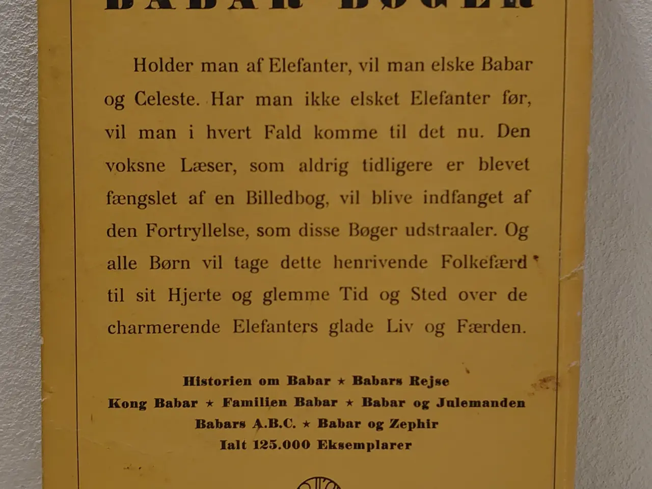 Billede 2 - Jean de Brunhoff: Kong Babar. 1.udg. Før 1948.