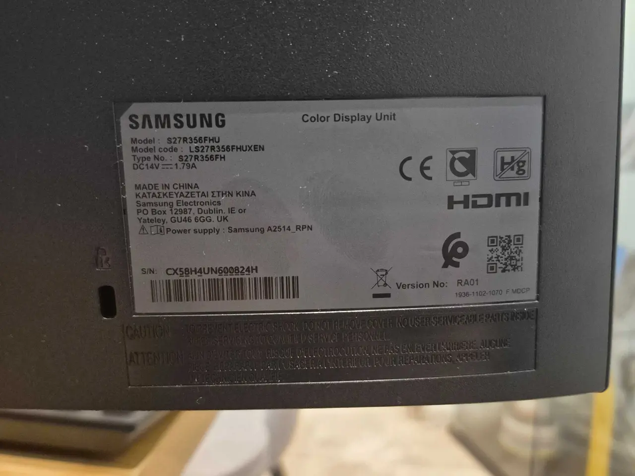 Billede 2 - Samsung S27R356F Monitor
