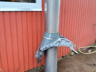 Isoleret stål skorsten.