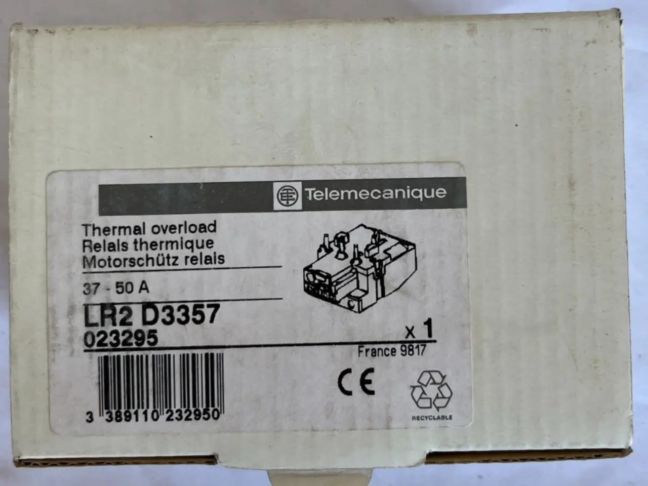 Billede 1 - Telemecanique LR2 D3357 Thermal Overload relæ