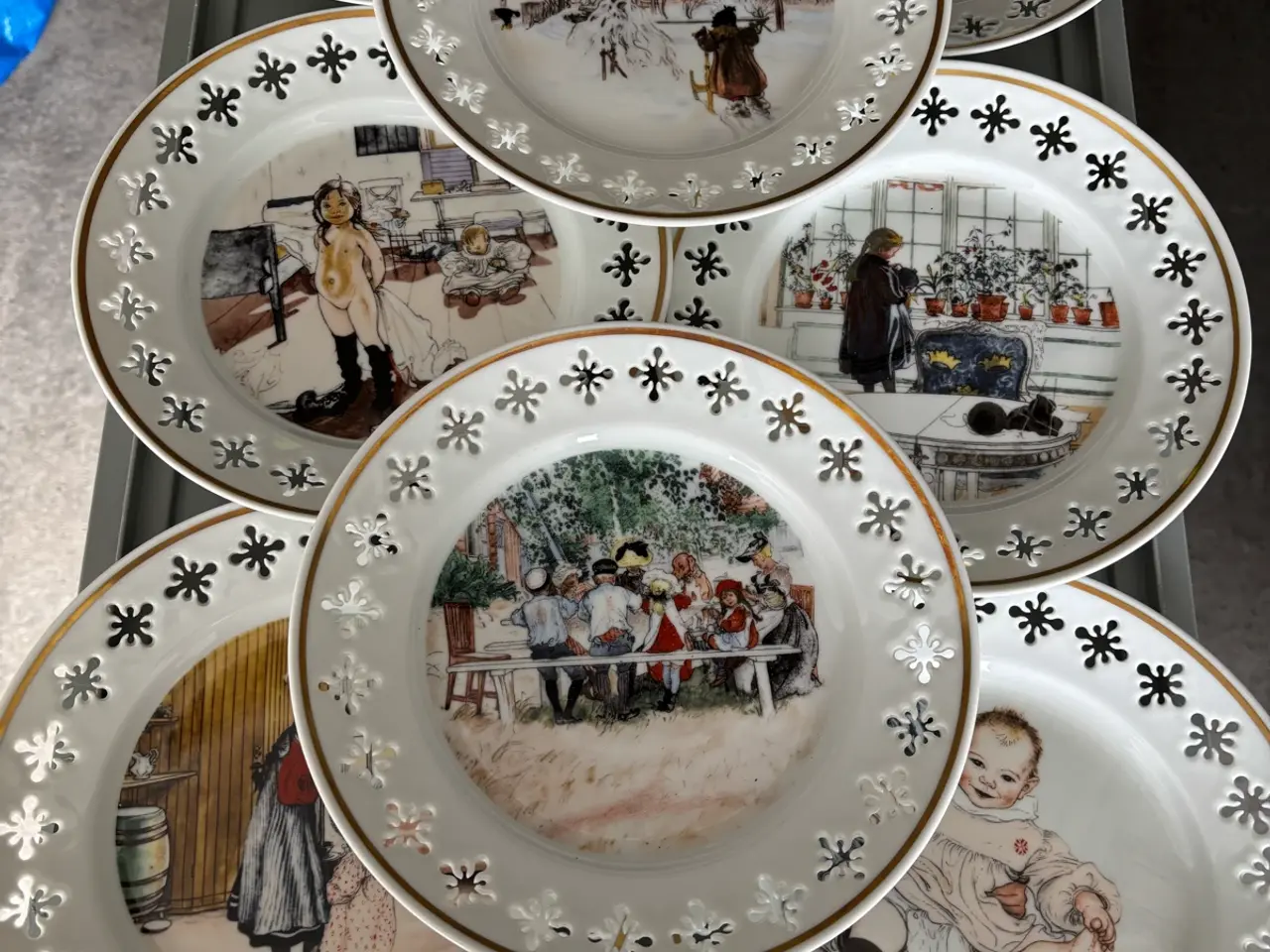 Billede 1 - Bing & Grøndahl – Carl Larsson platter 8 stk.