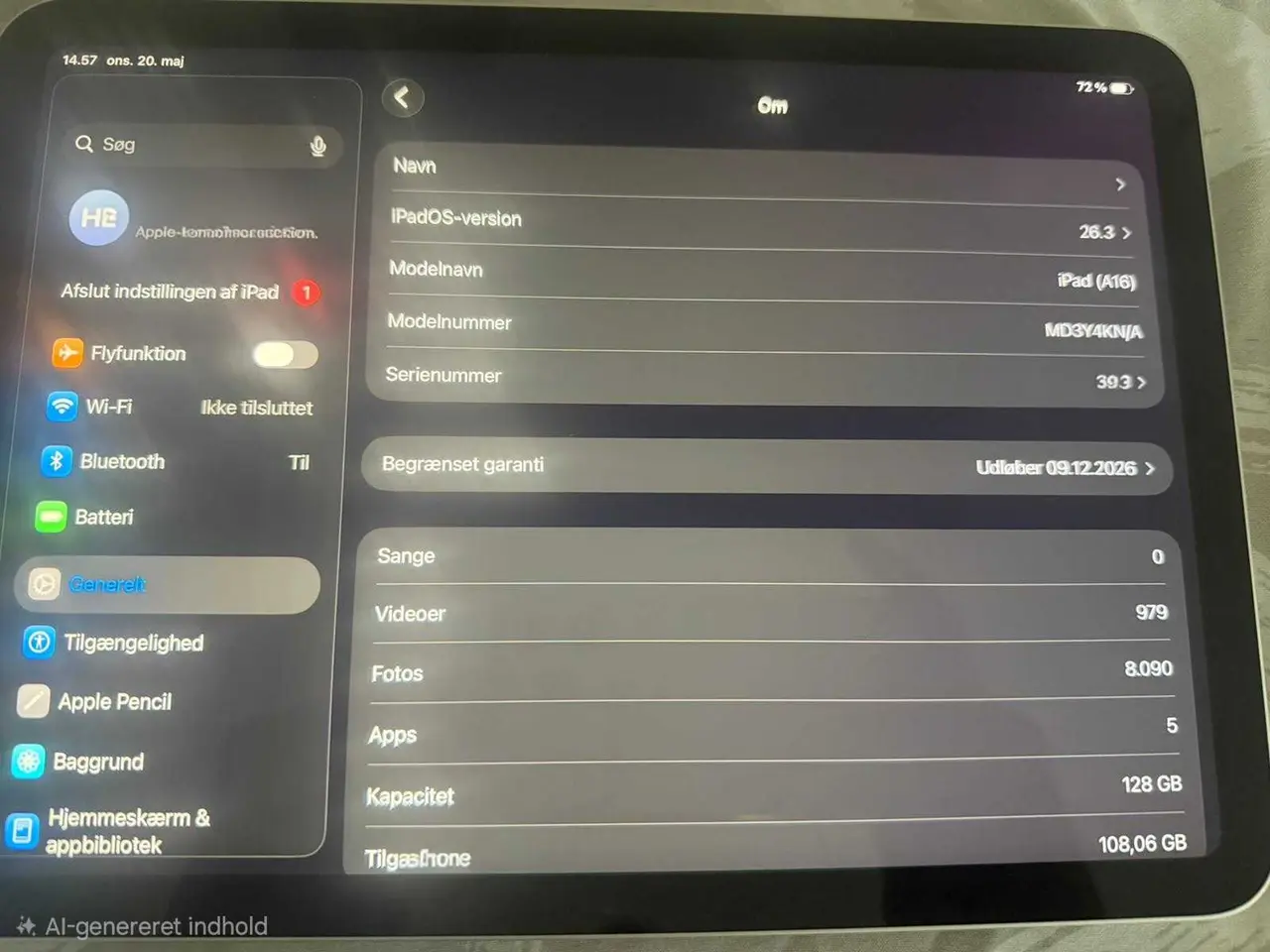 Billede 2 - iPad (A16) 128 GB