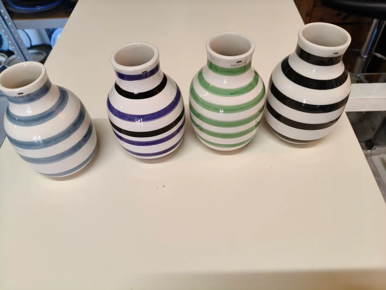 Billede 1 - kähler farvede vaser 13 cm uden skader.