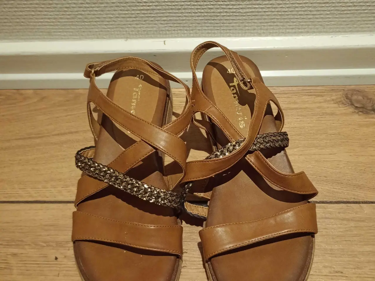 Billede 1 - Damesandaler, TAMARIS, skind, brun, str. 40. Som n