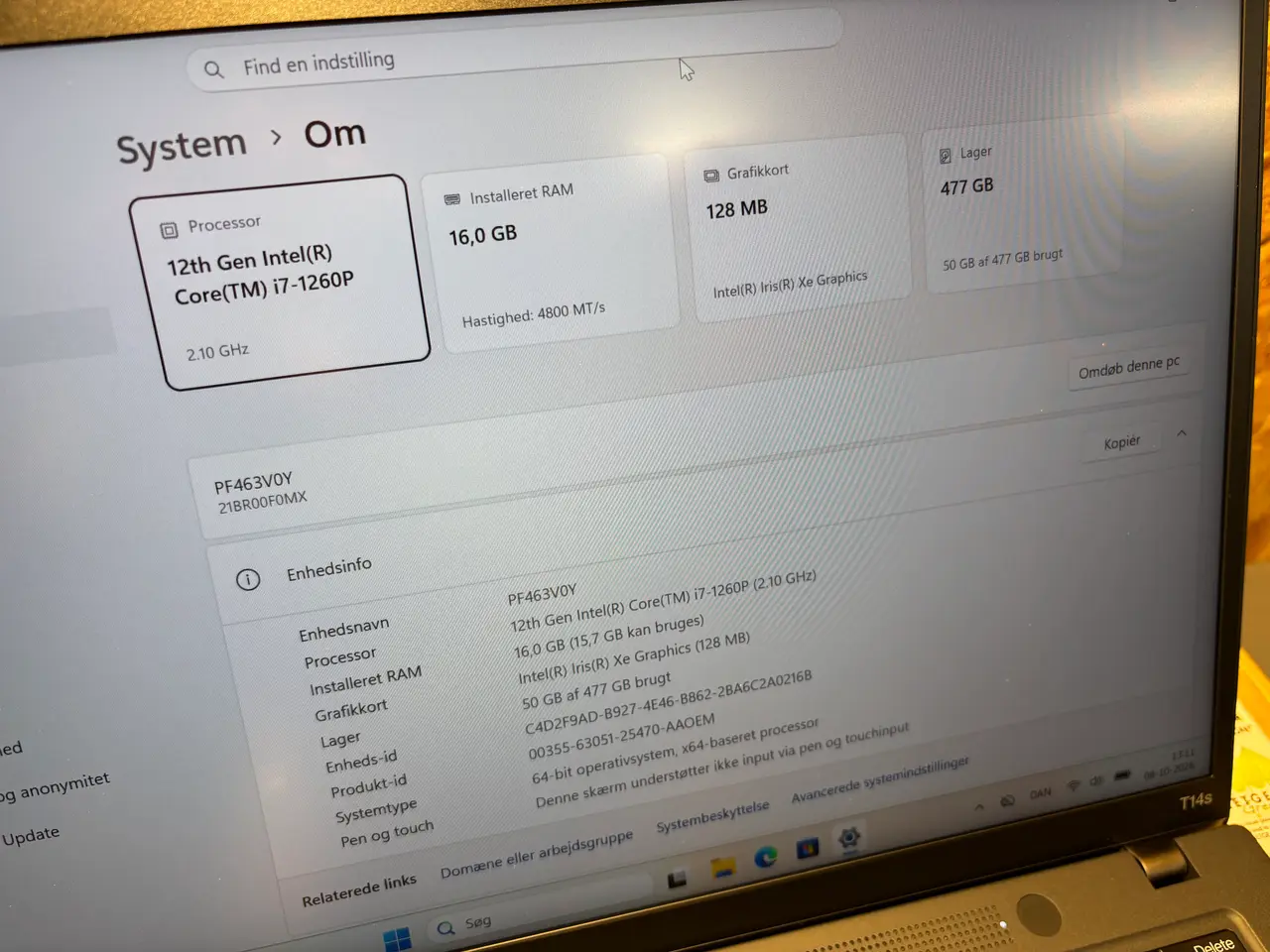 Billede 7 - Lenovo ThinkPad T14s Gen 3