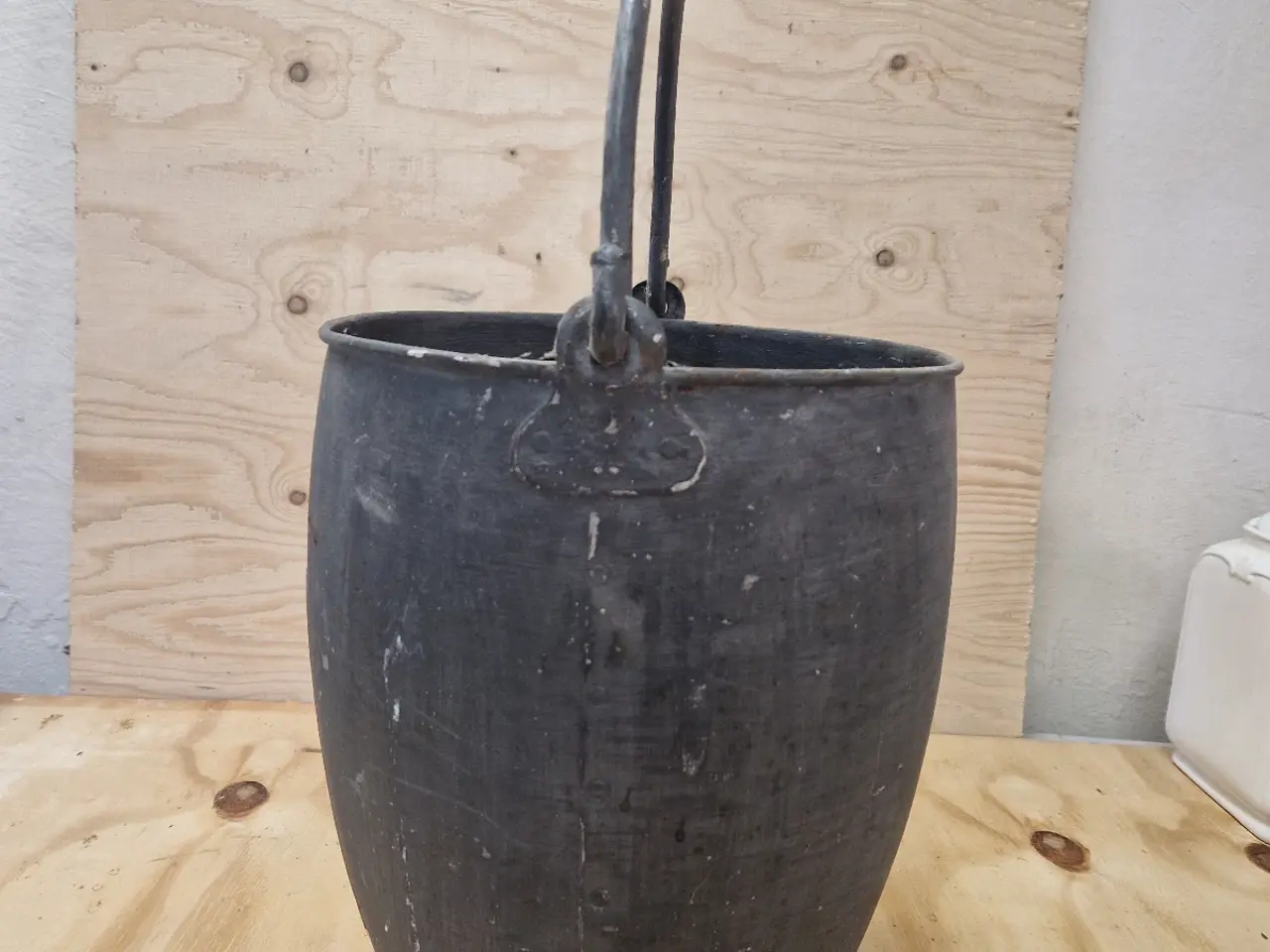 Billede 3 - Rustik zink spand med hank 36 cm høj 