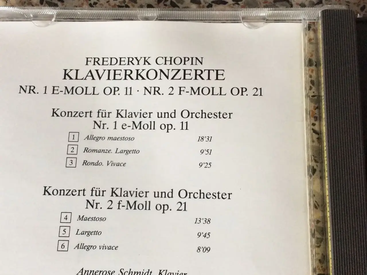 Billede 2 - Frederyk Chopin klavierkonzerte