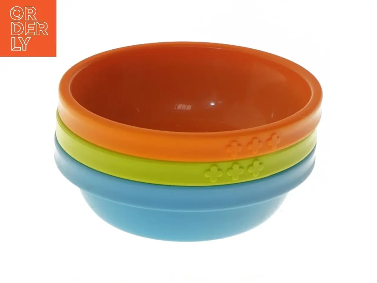 Billede 1 - Farvede IKEA plastikskåle sæt, 3 stk fra IKEA (str. 3 styk, ø 13 cm)