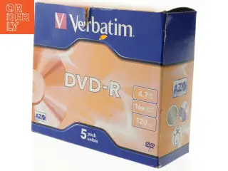 Tomme dvd'er fra Verbatim (str. 5. pak)