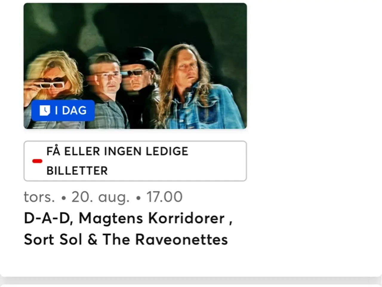 Billede 1 - Torsdags koncert D.A.D m.m