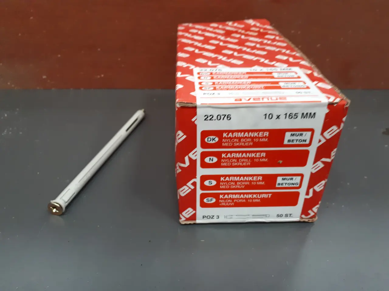 Billede 1 - Karm anker 10 x 165, karm skruer 50 stk