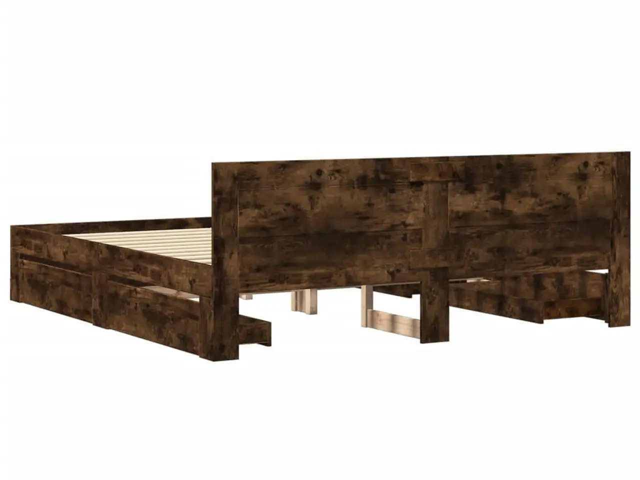 Billede 7 - Sengeramme med sengegavl og skuffer 180 x 200 cm - røget egetræ