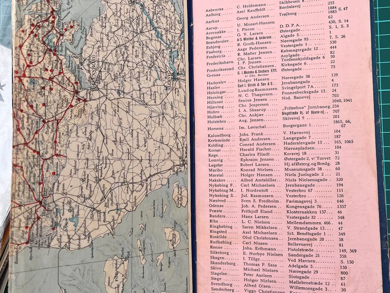 Billede 3 - Meget gl. Danmarkskort fra DDPA. Giv bud.