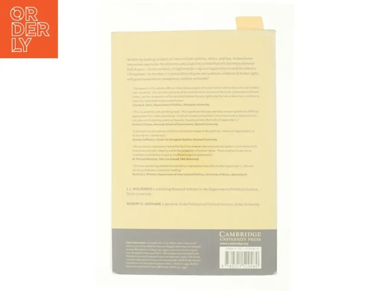 Billede 2 - Humanitarian Intervention: Ethical, Legal and Political Dilemmas af Holzgrefe, J. L. / Keohane, Robert O. (Bog)