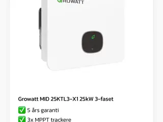 Inverter til solceller Growatt MID 25KTL3-X1 25kW