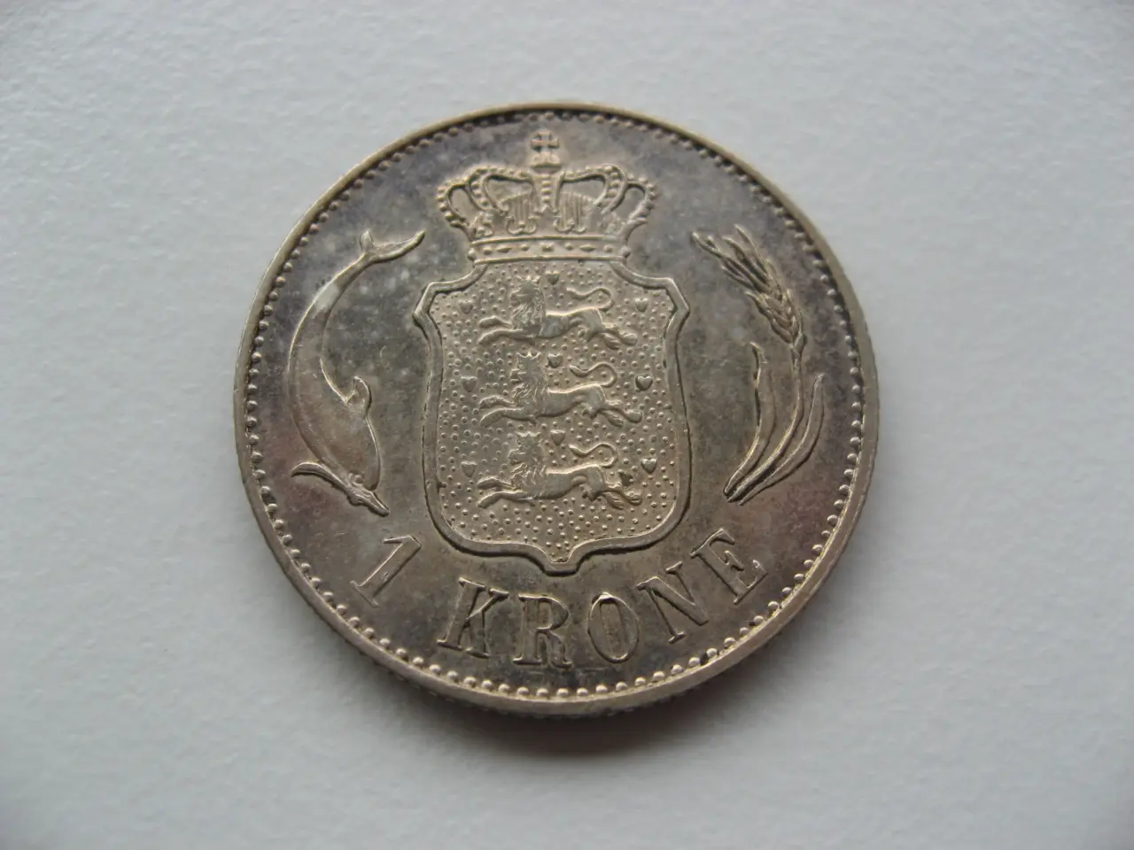 Billede 2 - Smuk delfin 1 kr 1898, den svære
