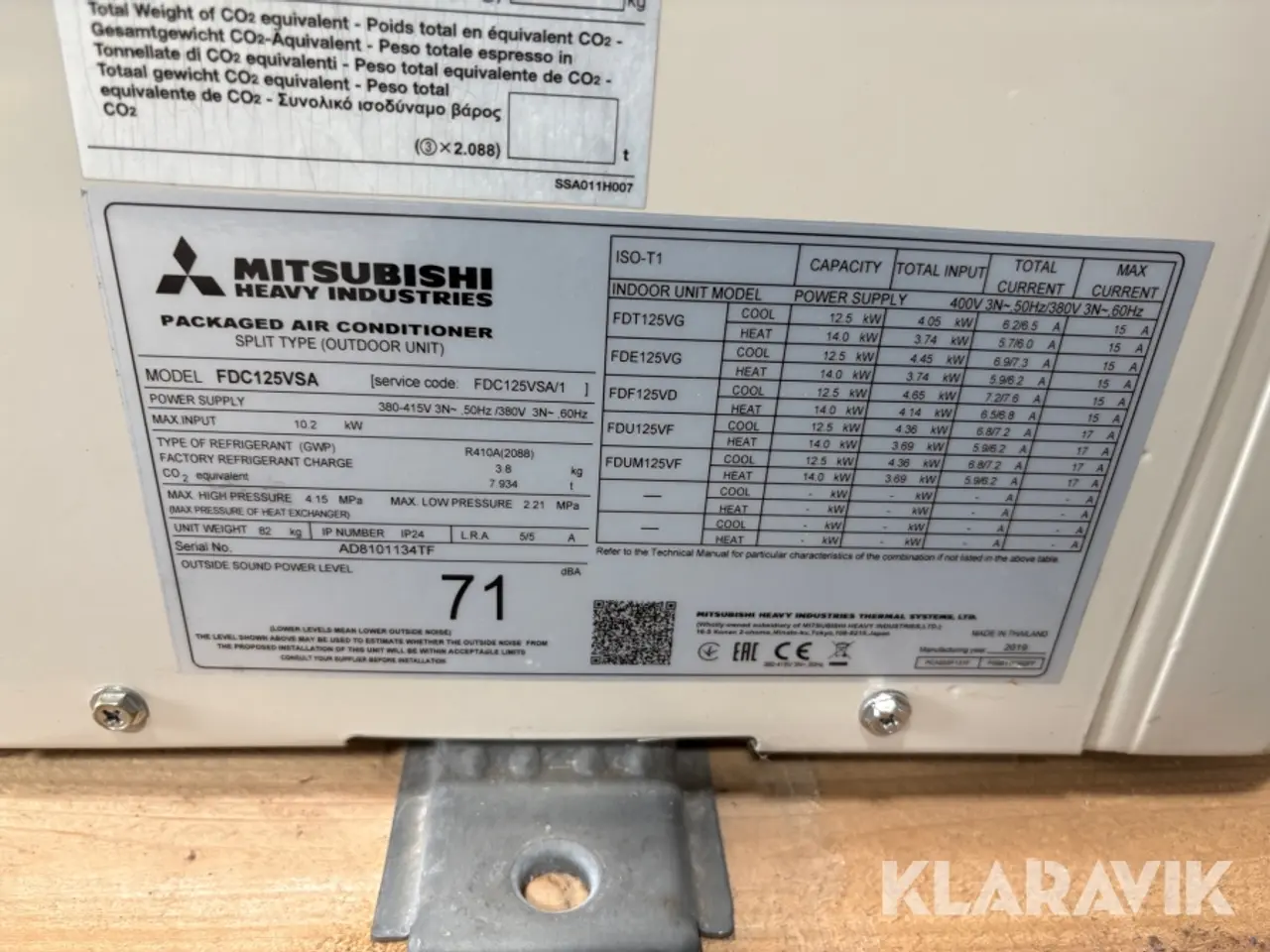 Billede 8 - Klimaanlæg Mitsubishi R410A ude og indedel