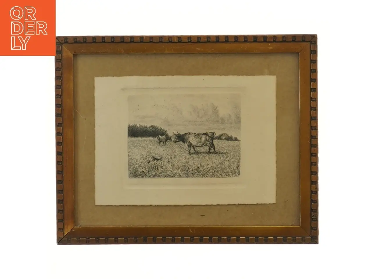 Billede 1 - Billede med ramme (str. 28,5x23,5 cm)