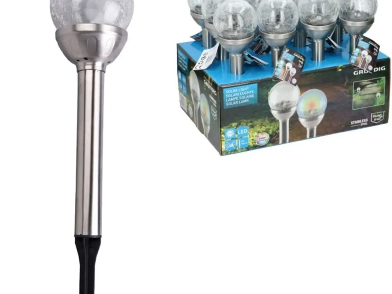 Billede 2 - 96 stk. grundig solcelle lampe m. farve skifte led ip44 34 cm(ubrugt)
