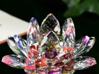 Krystal Feng Shuei Lotus ornament. i 8 farver