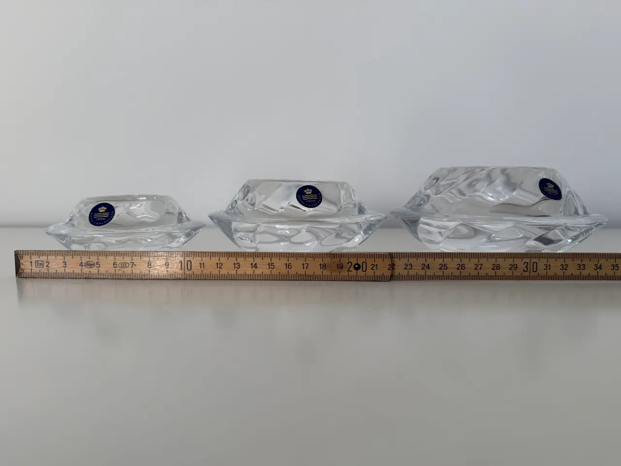 Billede 8 - Sæt med tre stk. RC glas lysestager