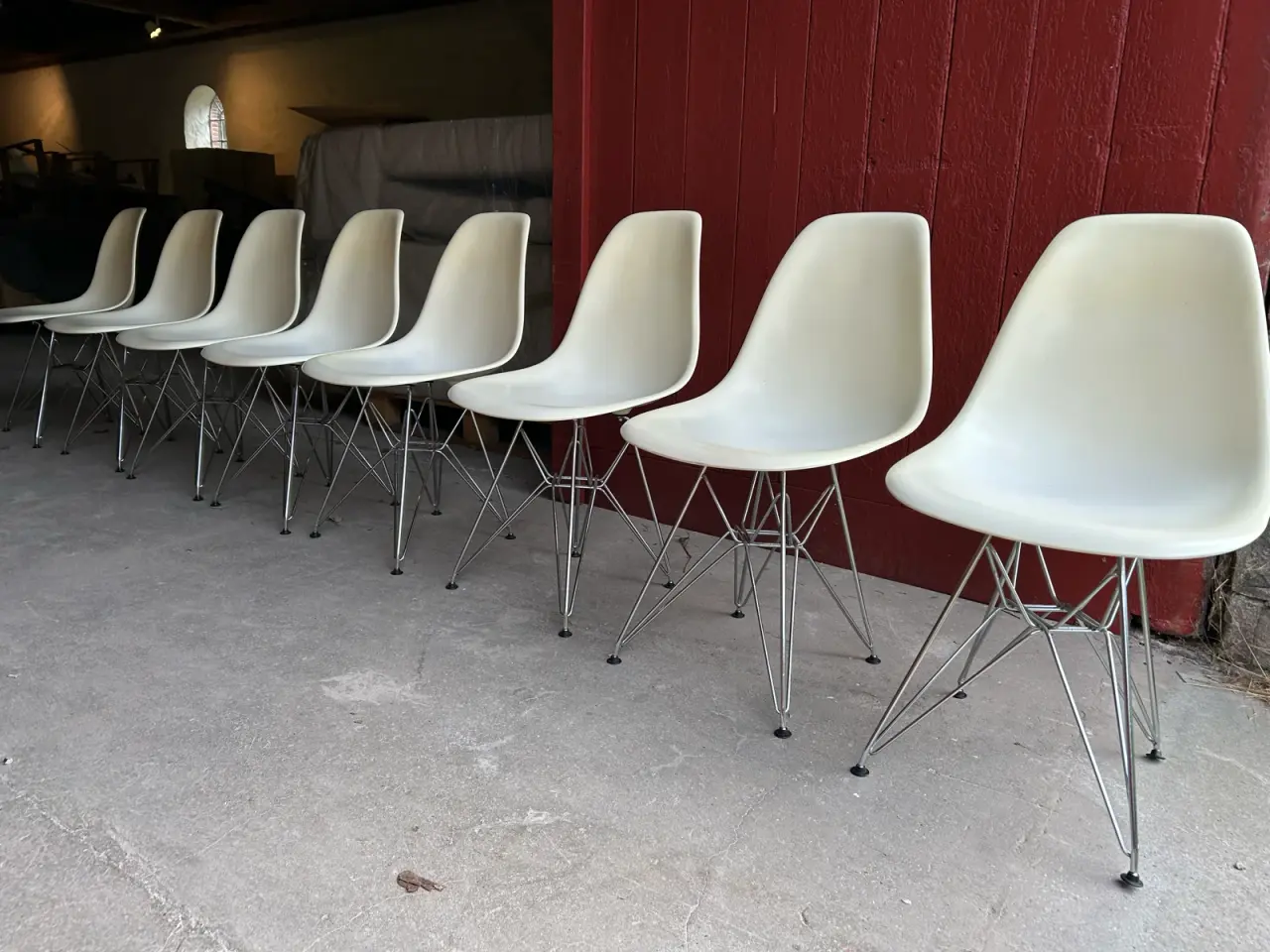 Billede 6 - 8 stk. flotte Eames DSR-stil spisebordsstole (Repl