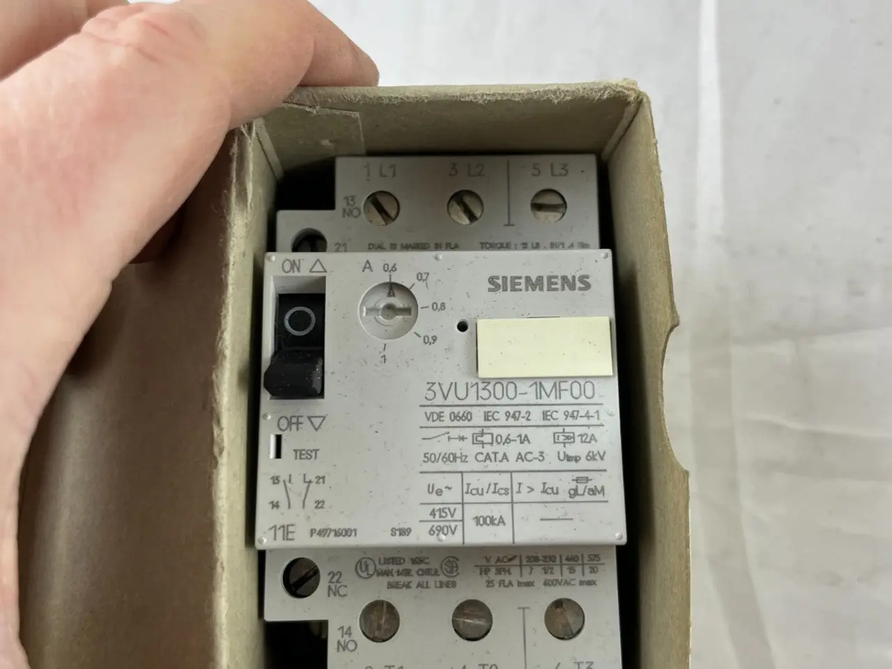 Billede 5 - Siemens 3VU1300‑1MF00 Motor Protection 0.6–1A