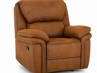 Christopher Recliner Lænestol - Cognac Ruskindsblød mikrofiber