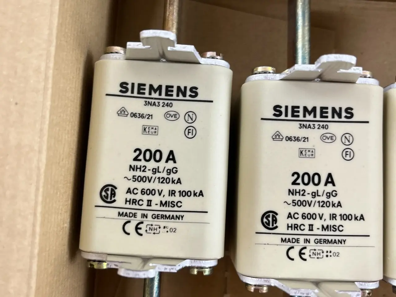 Billede 7 - Siemens 3NA3 240 NH2 200A 500V gG LV HRC sikringer