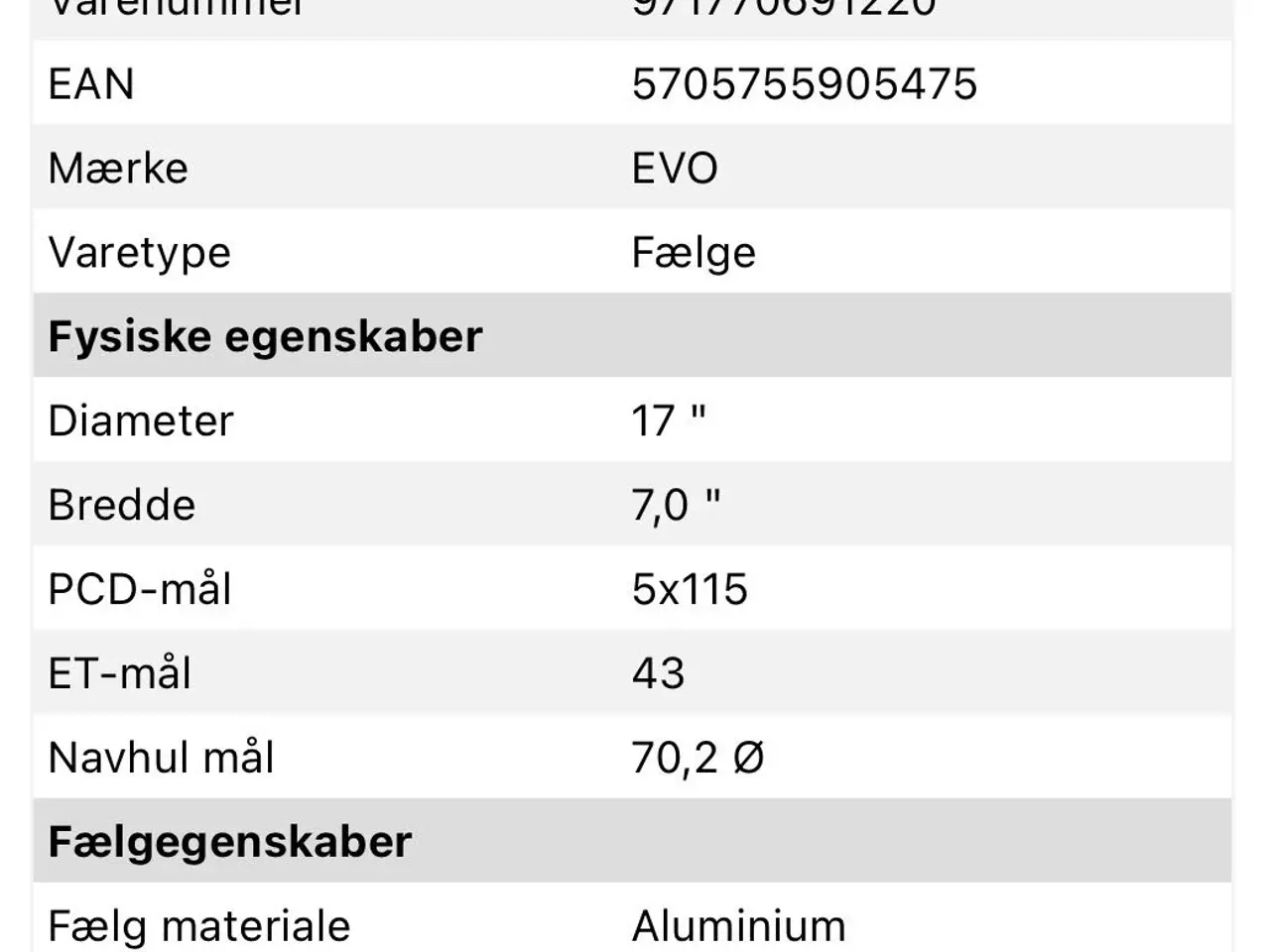 Billede 3 - 17” alufælge 