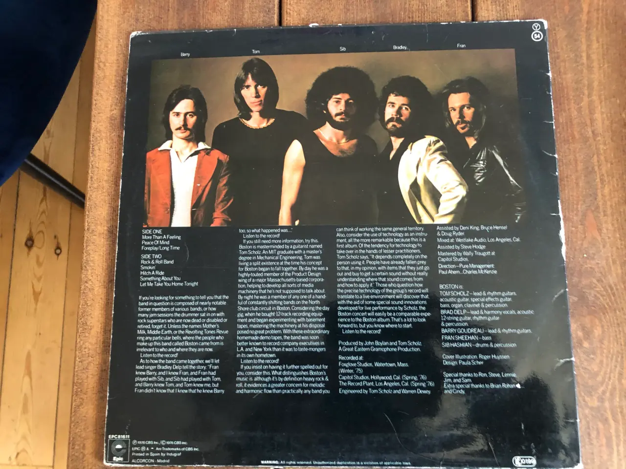 Billede 2 - LP. Boston. Boston. VG+/Cover VG/VG+