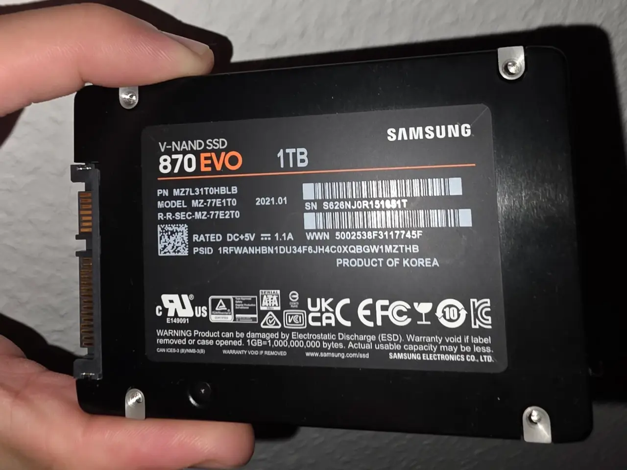 Billede 2 - Samsung 870 EVO 1TB 2,5" SATA SSD