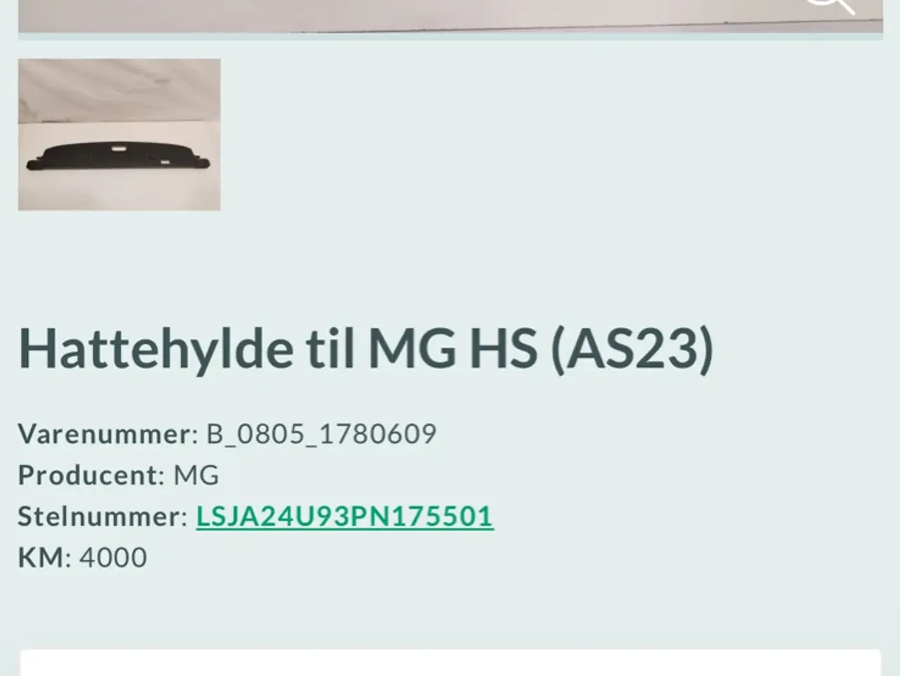Billede 6 - Original MG tilbehør