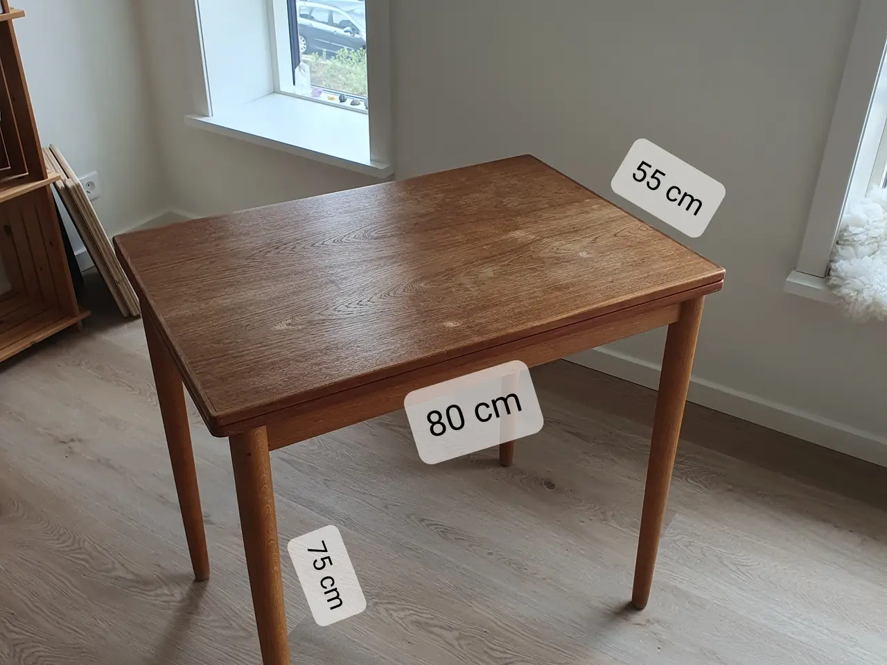 Billede 10 - Spise/skrivebord i teak med messingbeslag