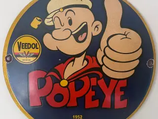 Flot retro emalje skilt 