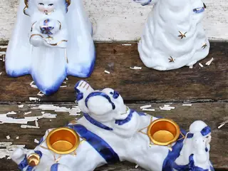 Engle sæt i porcelæn