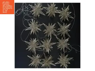 Glitrende stjernedekorationer (12 stk) (str. 13 cm)