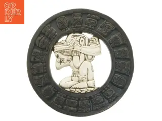 Dekorativ Aztec Mayansk Kalender sten (str. Ø 26 cm)