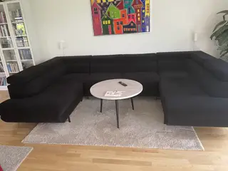 U-sofa sortstof