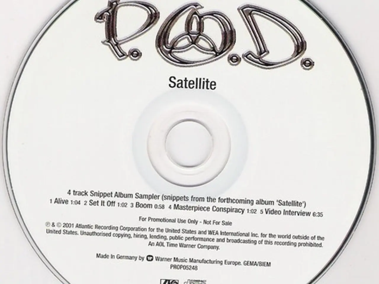 Billede 2 - P.O.D. – Satellite (4 Track Snippet Album Sampler)